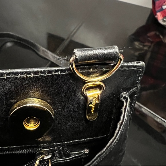 💯 Authentic Salvatore Ferragamo Gancini Vintage Leather Shoulder Bag - Picture 10 of 14